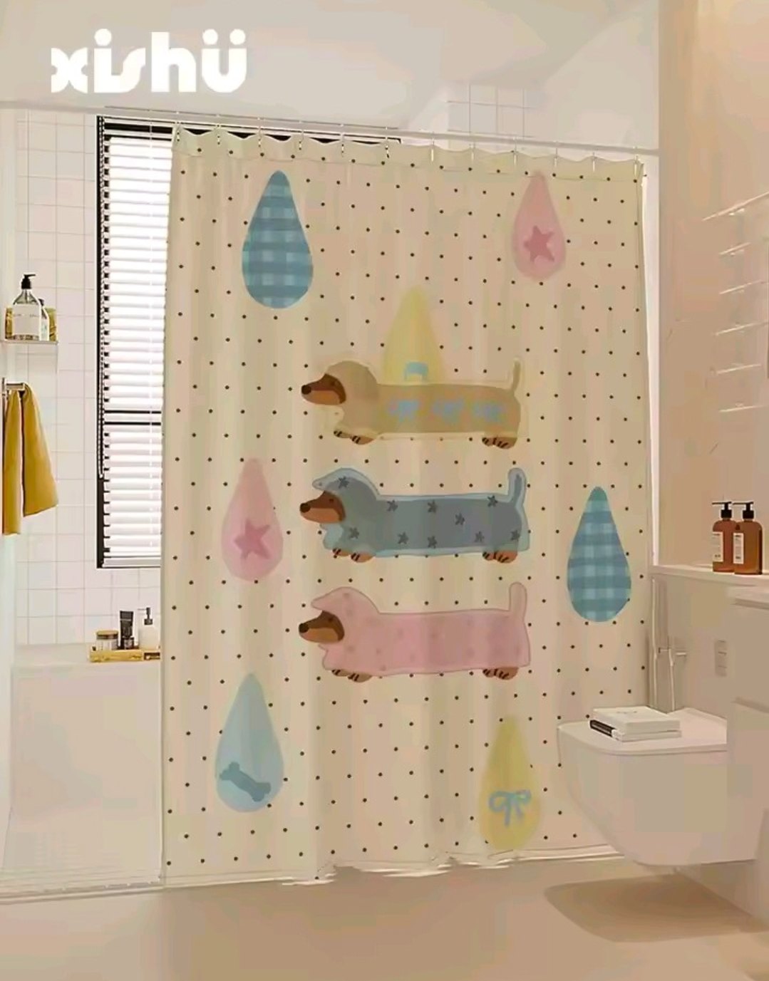 Waterproof Cartoon Bathroom Shower Curtain