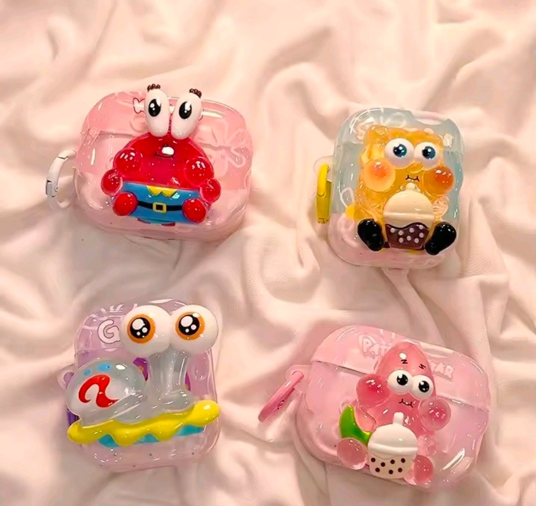 Cute 3D SpongeBob AirPods Case