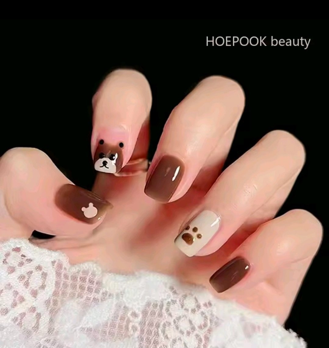Brown Bear Press-On Nails