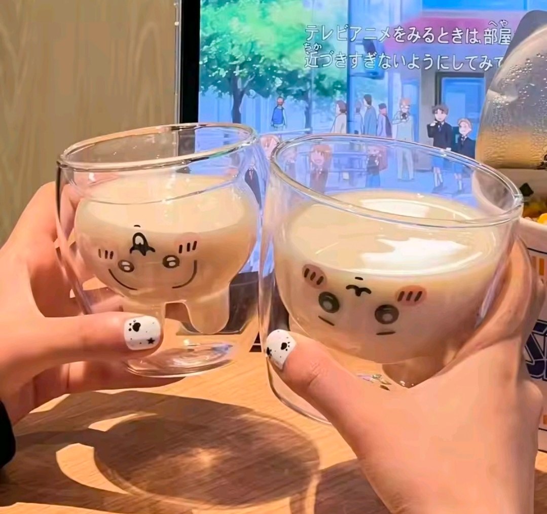 Chiikawa 3D Double Wall Glass Cup