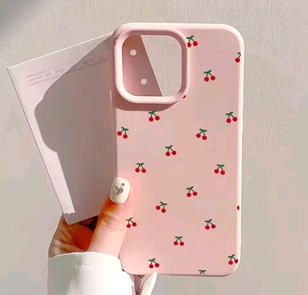 체리 그래픽 소프트 실리콘 아이폰 케이스